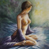 Erotic art print on canvas Female nudity print of painting print Naked woman print art Erotic decor watercolor print Nude print Giclee print