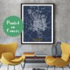 AGUASCALIENTES Mexico CANVAS Large Art City Map Aguascalientes Mexico Art Print poster map art jt JackTravelMap