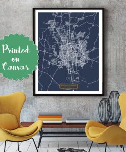 AGUASCALIENTES Mexico CANVAS Large Art City Map Aguascalientes Mexico Art Print poster map art jt JackTravelMap
