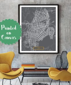 CALI Colombia CANVAS Large Art City Map Cali Colombia Art Print poster map art jt JackTravelMap