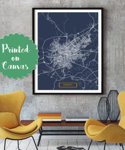 DURANGO Mexico CANVAS Large Art City Map Durango Mexico Art Print poster map art jt JackTravelMap