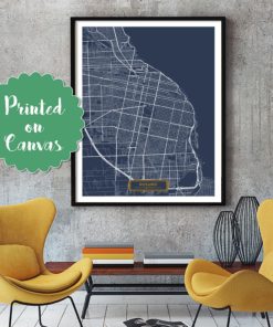 ROSARIO Argentina CANVAS Large Art City Map Rosario Argentina Art Print poster map art Modern art Large Map jt Hapava