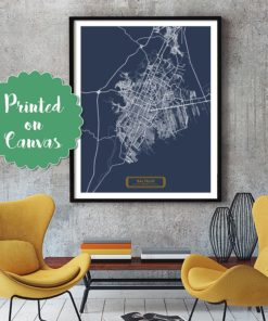 SALTILLO Mexico CANVAS Large Art City Map Saltillo Mexico Art Print poster map art jt JackTravelMap