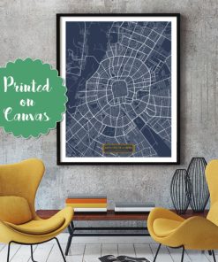 SANTA CRUZ de la Sierra Bolivia CANVAS Large Art City Map Santa Cruz de la Sierra Bolivia Art Print poster map art jt JackTravelMap