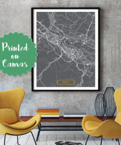 BILBAO Spain CANVAS Large Art City Map Bilbao Spain Art Print poster map art jt Wall Art Home Decor Hapava