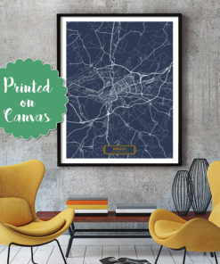 BURGOS Spain CANVAS Large Art City Map Burgos Spain Art Print poster map art jt Wall Art Home Decor JackTravelMap