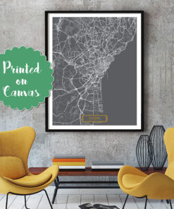 CATANIA Italy CANVAS Large Art City Map Catania Italy Art Print poster map art jt Wall Art Home Decor Hapava