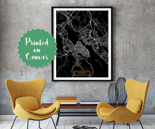 DARTMOUTH Canada CANVAS Large Art City Map Dartmouth Canada Art Print poster map art jt Wall Art Home Decor JackTravelMap