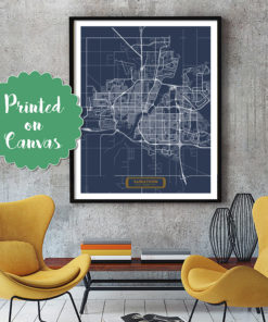 SASKATOON Canada CANVAS Large Art City Map Saskatoon Canada Art Print poster map art jt Wall Art Home Decor Hapava