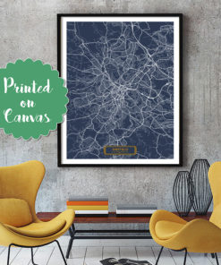 SHEFFIELD UK CANVAS Large Art City Map Sheffield United Kingdom Art England Print poster map art jt Wall Art Home Decor JackTravelMap