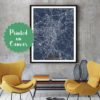 TURIN Italy CANVAS Large Art City Map Turin Italy Art Print poster map art jt Wall Art Home Decor JackTravelMap