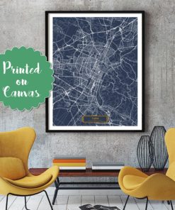 TURIN Italy CANVAS Large Art City Map Turin Italy Art Print poster map art jt Wall Art Home Decor JackTravelMap