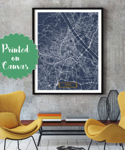 VIENNA Austria CANVAS Large Art City Map Vienna Austria Art Print poster map art jt Wall Art Home Decor JackTravelMap