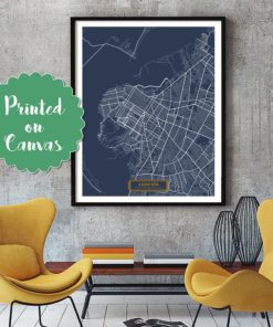 Asunci?n Paraguay CANVAS Large Art City Map Asunci?n Paraguay Art Print poster map art jt JackTravelMap