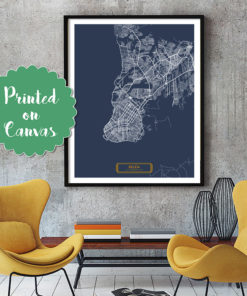Bel?m Brazil CANVAS Large Art City Map Bel?m Brazil Art Print poster map art jt Hapava