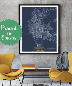 San Pedro Sula Honduras CANVAS Large Art City Map San Pedro Sula Honduras Art Print poster map art jt JackTravelMap