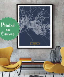 Torre?n Mexico CANVAS Large Art City Map Torre?n Mexico Art Print poster map art jt Hapava