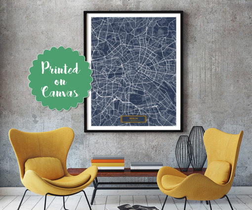 BERLIN Germany CANVAS Large Art City Map Berlin Germany Art Print poster map art jt Wall Art Home Decor JackTravelMap