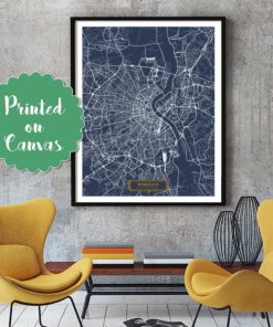 BORDEAUX France CANVAS Large Art City Map Bordeaux France Art Print poster map art jt Wall Art Home Decor JackTravelMap