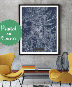 BRISBANE Australia CANVAS Large Art City Map Brisbane Australia Art Print poster map art jt Wall Art Home Decor JackTravelMap