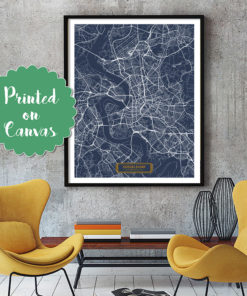D?sseldorf Germany CANVAS Large Art City Map D?sseldorf Germany Art Print poster map art jt Wall Art Home Decor JackTravelMap