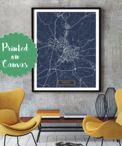 FERRARA Italy CANVAS Large Art City Map Ferrara Italy Art Print poster map art jt Wall Art Home Decor JackTravelMap