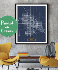 REGINA Canada CANVAS Large Art City Map Regina Canada Art Print poster map art jt Wall Art Home Decor JackTravelMap