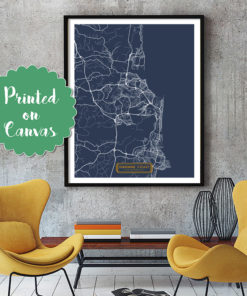 SUNSHINE COAST Australia CANVAS Large Art City Map Sunshine Coast Australia Art Print poster map art jt Wall Art Home Decor JackTravelMap