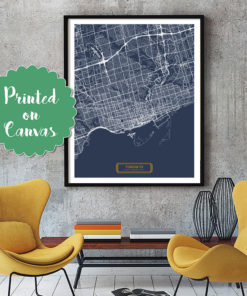 TORONTO Canada CANVAS Large Art City Map Toronto Canada Art Print poster map art jt Wall Art Home Decor JackTravelMap