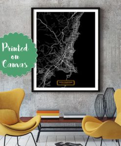 WOLLONGONG Australia CANVAS Large Art City Map Wollongong Australia Art Print poster map art jt Wall Art Home Decor Hapava