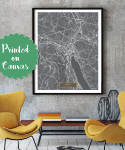 ZURICH Switzerland CANVAS Large Art City Map Z?rich Switzerland Art Print poster map art jt Wall Art Home Decor JackTravelMap