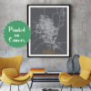 HERMOSILLO Mexico CANVAS Large Art City Map Hermosillo Mexico Art Print poster map art jt JackTravelMap
