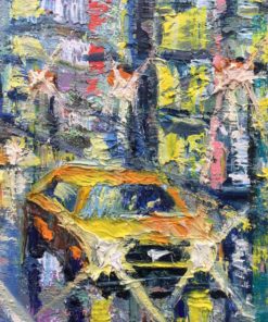 Abstract oil painting original canvas painting abstract city painting original abstract small painting canvas wall art city skyline painting
