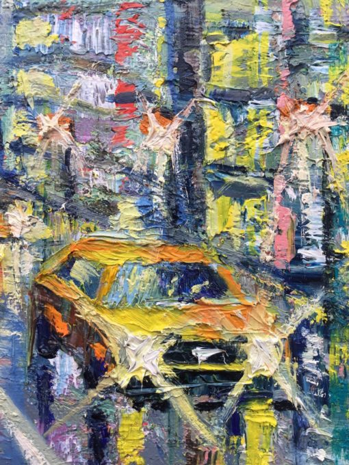 Abstract oil painting original canvas painting abstract city painting original abstract small painting canvas wall art city skyline painting