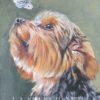 Yorkshire Terrier YORKIE PORTRAIT canvas PRINT of LAShepard painting 12x16"" dog art""