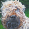 WHEATEN Terrier dog art PORTRAIT canvas PRINT of LAShepard painting 12x16""""