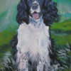 English Springer Spaniel art CANVAS print of LA Shepard painting 12x16 dog art