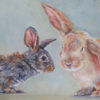 bunny rabbit art print CANVAS print of LA Shepard painting 12x16