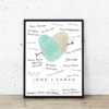 Unique Guest Book Canvas Idea Personalized Wedding Guestbook Alternative Poster Canvas Wedding Guest Book Ideas Print Thumb Print Heart