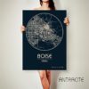 BOISE Idaho CANVAS Map Boise Idaho Poster City Map Boise Idaho Art Print Boise Idaho poster Boise Idaho map art Poster Boise Idaho map