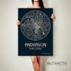 ANDERSON South Carolina CANVAS Map Anderson South Carolina Poster City Map Anderson South Carolina Art Print Anderson ArchTravel