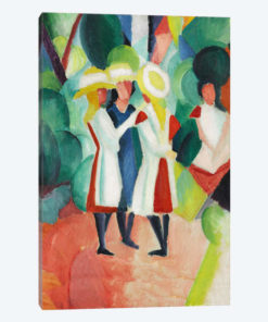 Three Girls in Yellow Straw Hats