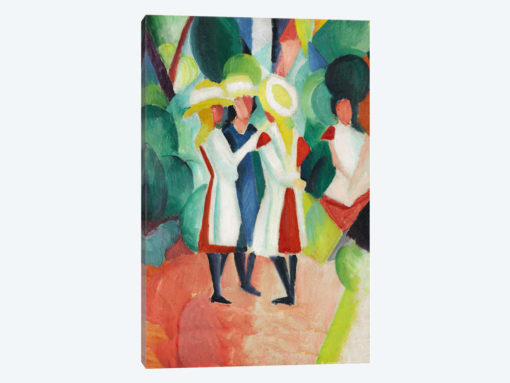 Three Girls in Yellow Straw Hats