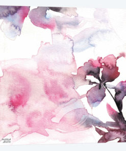 Watercolor Floral Pink Purple Trio II