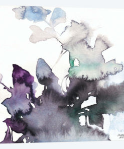 Watercolor Floral Pink Purple Trio III