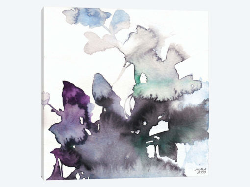 Watercolor Floral Pink Purple Trio III