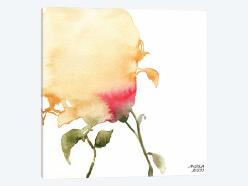 Watercolor Floral Yellow and Red I