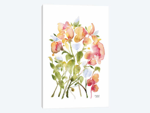 Blue and Pink Florals