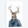 Deer In Navy Blue