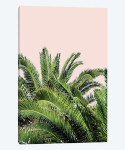 Tropical Leaves on Blush II
